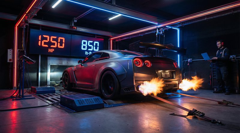 栗子视频短视频：GT-R马力测试